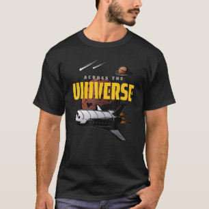 Camiseta Gráfico D da Ilustração do Shuttle Espacial do Uni