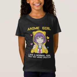 Camiseta Gráfico da Anime Girl