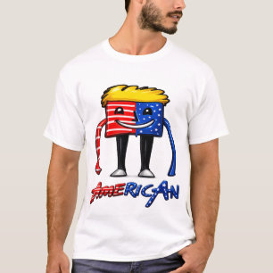 Camiseta gráfico da bandeira da américa roupas masculinas