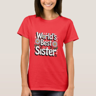 Camiseta Gràfico da Melhor Irmã do Mundo: Retrô Daisy & Joa