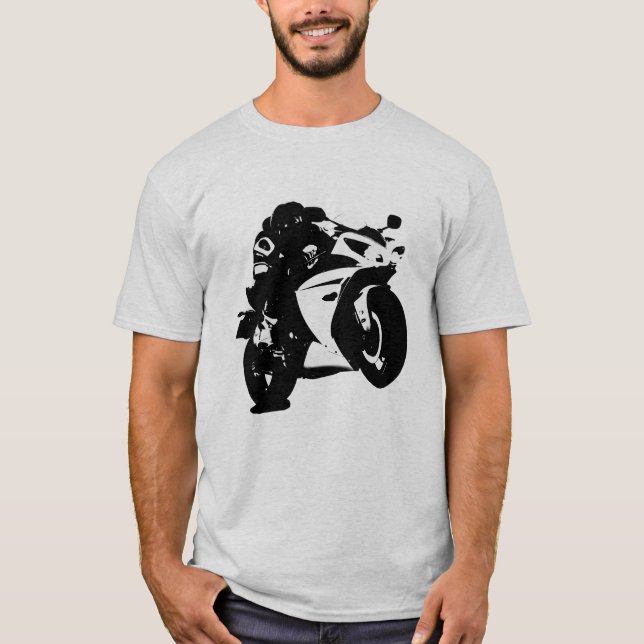 Camiseta Gráfico da motocicleta do Superbike (Frente)