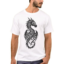 Gráfico da Silhueta do Dragão Tribal Ousado