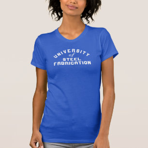 Camiseta Gráfico da Universidade de Aço Fabrication