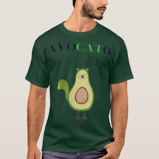 Camiseta Gráfico de abacate de gato bonito e engraçado para