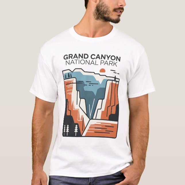 Camiseta Gráfico de Abstrato do Parque Nacional do Grand Ca (Frente)