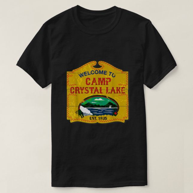 Camiseta Gráfico de acampamento Engraçado do Campo Crystal  (Frente do Design)