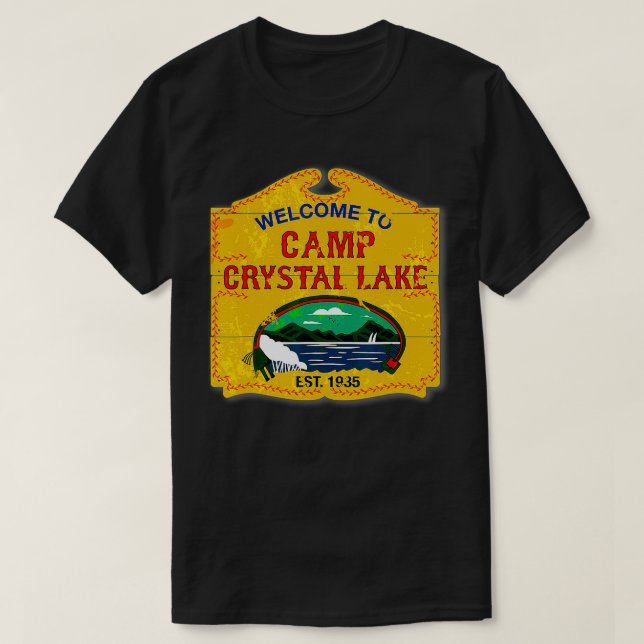 Camiseta Gráfico de acampamento Engraçado do Campo Crystal  (Frente do Design)