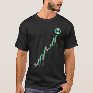 Camiseta Gráfico De Ações Da Vintage Moedas XMR Monero P