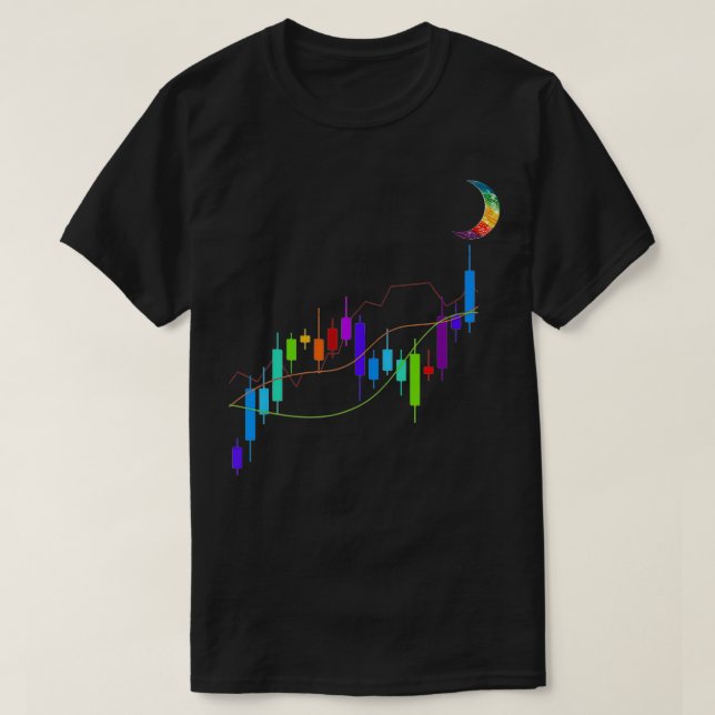 Camiseta Gráfico De Ações Para A Moon Crypto Trading Hodl (Frente do Design)
