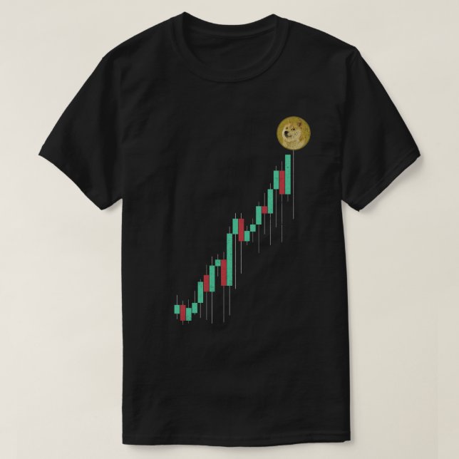Camiseta Gráfico De Ações Para Criptografia Da Moon Dogecoi (Frente do Design)