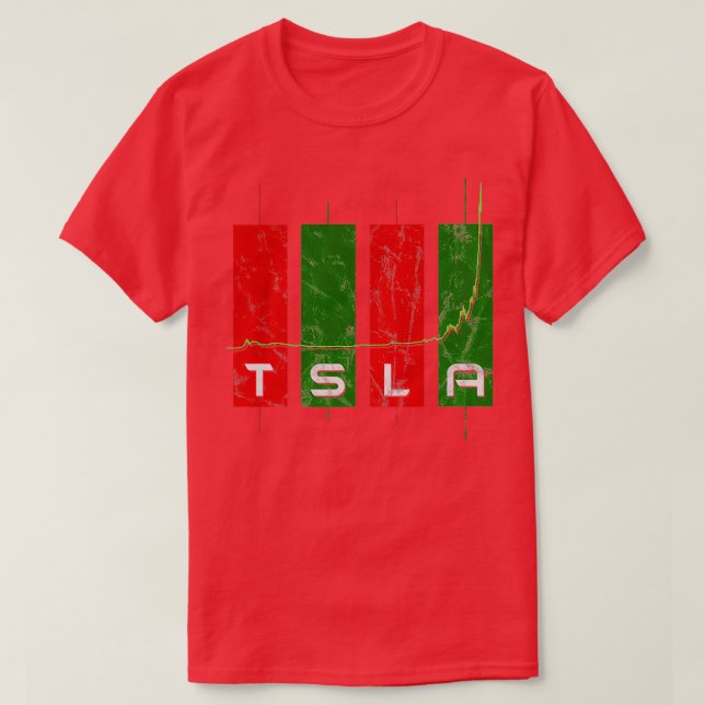 Camiseta Gráfico de ações TSLA (Frente do Design)