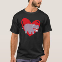 Gráfico de Amor Coração Dia de São Valentim Hipopó