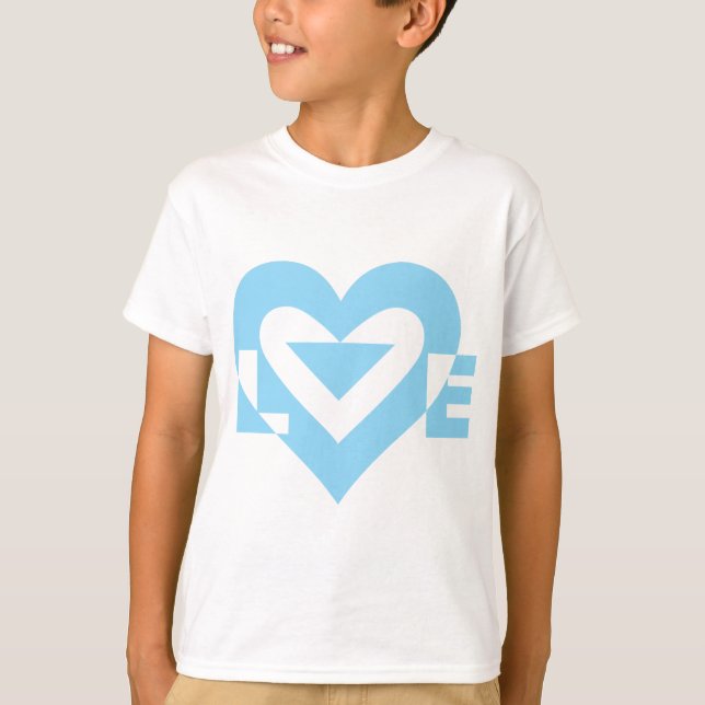Camiseta Gráfico de Amor Legal, Azul (Frente)
