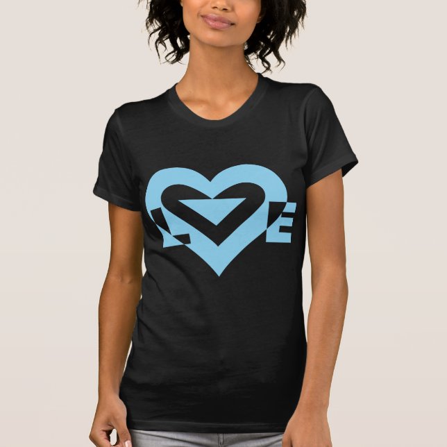 Camiseta Gráfico de Amor legal, Azul (Frente)