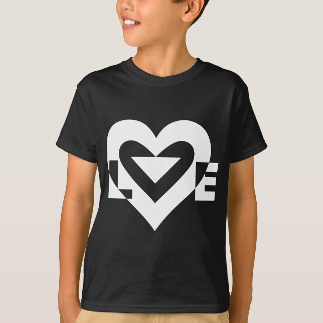 Camiseta Gráfico de Amor legal, Branco (Frente)