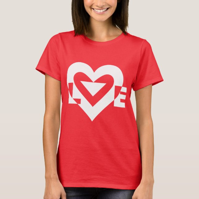 Camiseta Gráfico de Amor legal, Branco (Frente)