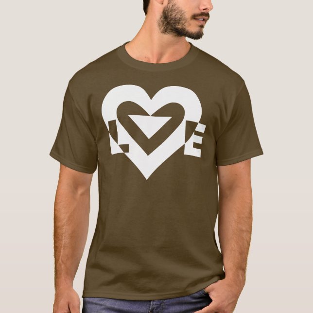 Camiseta Gráfico de Amor legal, Branco (Frente)