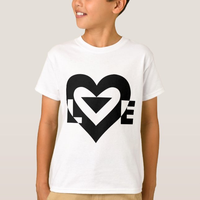 Camiseta Gráfico de Amor legal, Preto (Frente)