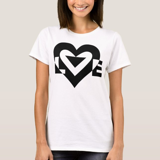 Camiseta Gráfico de Amor legal, Preto (Frente)