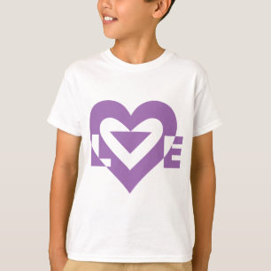 Camiseta Gráfico de Amor legal, Roxo