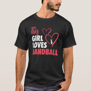Camiseta Gráfico De Andebol Para Raparigas Meninas Jovens A