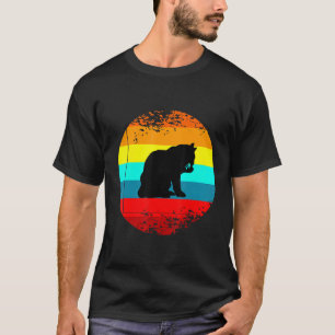 Camiseta Gráfico De Animais Da Fazenda Retroativa Com Bobca