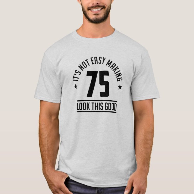 Camiseta Gráfico de aniversário de 75 anos (Frente)