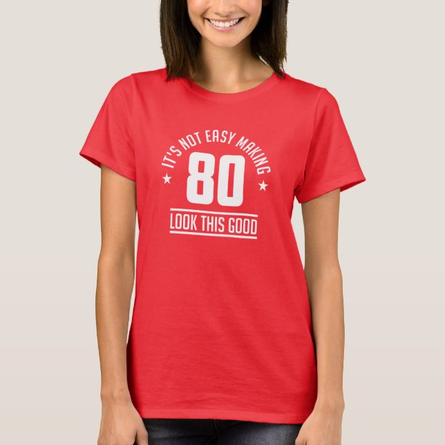 Camiseta Gráfico de aniversário de 80 anos (Frente)