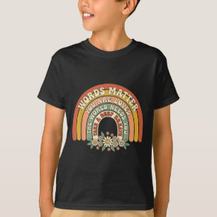Camiseta Gráfico de antibullying Palavras Falam Gentileza