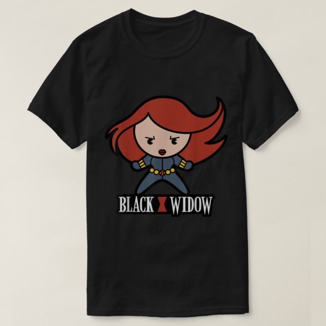 Camiseta Gráfico de Aparência do Logótipo Kawaii, Gama Negr (Frente do Design)