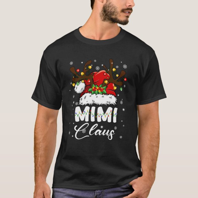 Camiseta Gráfico de Arte Antler do Chapéu de Natal Cariou X (Frente)