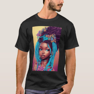 Camiseta Gráfico de Árvores de Menina Americana Cuta