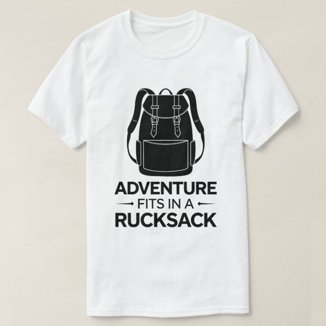 Camiseta Gráfico de Aventura de Backpack do Outdoor Explore (Frente do Design)