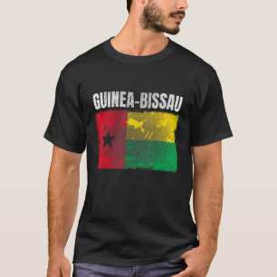Camiseta Gráfico De Bandeira Da Guiné-Bissau Para Mulheres 