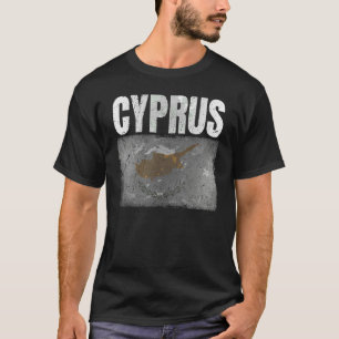 Camiseta Gráfico De Bandeira De Chipre Em Perigo Para Mulhe