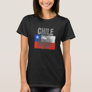 Camiseta Gráfico De Bandeira Do Chile, Em Descanso, Para Ho