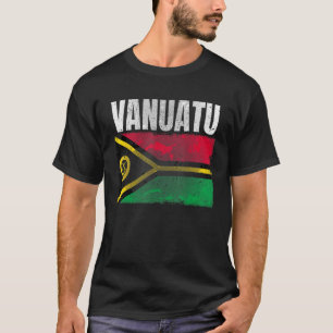 Camiseta Gráfico De Bandeira Vanuatu Em Descanso Para Homen