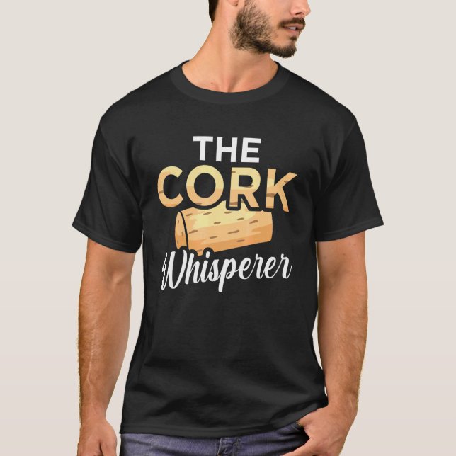 Camiseta Gráfico de Bebidas de Vinho Suspiro de Cortiça (Frente)