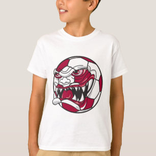 Camiseta gráfico de bola de futebol extremo irritado