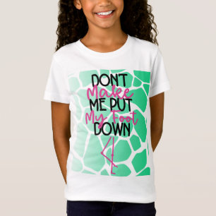 Camiseta Gráfico de Bold Sass "Não me faça colocar meu pé"