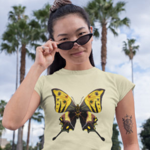 Camiseta Gráfico de Borboleta Pintada à Aguarela