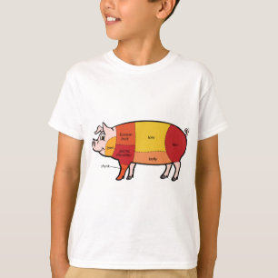 Camiseta Gráfico de Botão de Porco (2)