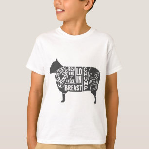 Camiseta Gráfico de Botões de Lamb