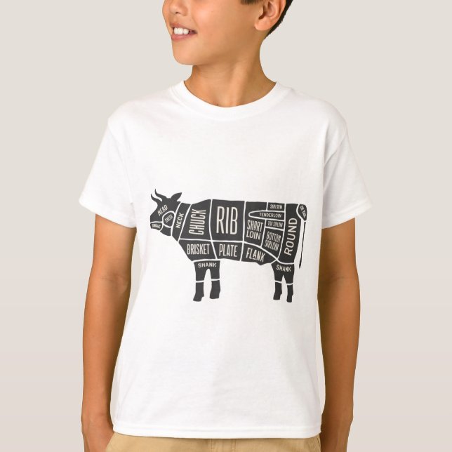 Camiseta Gráfico de Botões de Vaca (Frente)