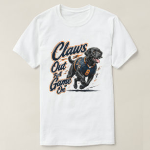 Camiseta Gráfico de Cachorro de Futebol Labrador Preto
