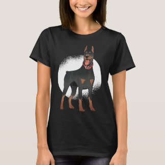 Camiseta Gráfico de Cachorro Doberman