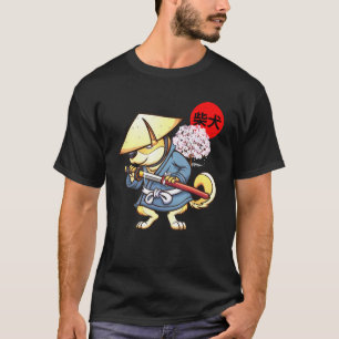 Camiseta Gráfico de Cachorros Samurai Ninja Shiba Inu Japon