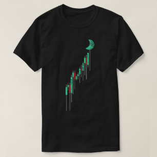 Camiseta Gráfico de Candelabro Para a Lua