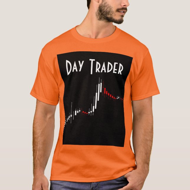 Camiseta Gráfico de Candlestick do Diário Preto Vermelho (Frente)