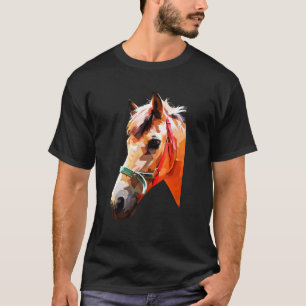 Camiseta Gráfico de Cavalo Colorido 1